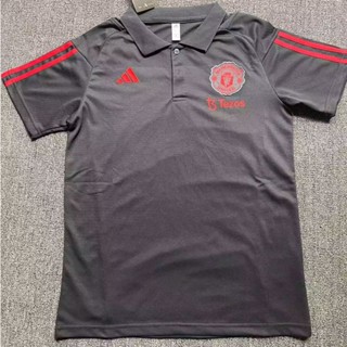 เสื้อโปโลแขนสั้น ลายทีมชาติฟุตบอล Manchester United 23 24 ชุดเยือน แห้งเร็ว ไซซ์ S - XXL สําหรับผู้ชาย