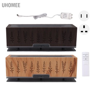 UHomee เปลวไฟ Aroma Diffuser Air Humidifier 3D Hollow Home Office Ambient Night Light 100-240V