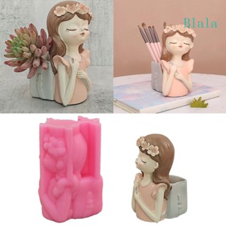 Blala แม่พิมพ์ซิลิโคนเรซิ่น รูปกระถางดอกไม้ สําหรับทําสวน Diy