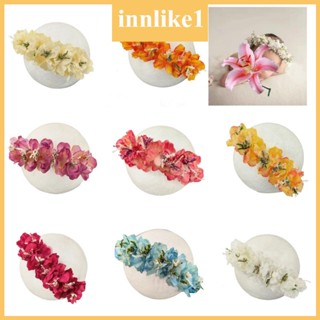 Innlike1 ที่คาดศีรษะ ลายดอกไม้ แฮนด์เมด ปรับได้ สําหรับถ่ายภาพเด็ก