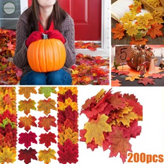 GORGEOUS~Artificial Maple Leaves Leaf Leaves Maple Party Wedding XMAS 200Pcs Crafts Decor