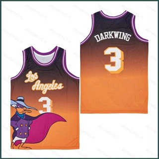 Sy3 เสื้อกีฬาบาสเก็ตบอล ลาย Darkwing สีดํา พลัสไซซ์ สําหรับทุกเพศ YS3