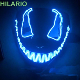 Hilario หน้ากากไฟนีออน LED พร็อพปาร์ตี้ หลากสีสัน สําหรับปาร์ตี้