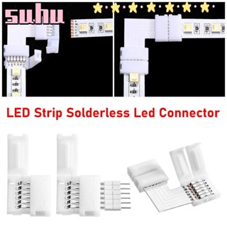 Suhuhd แถบเชื่อมต่อสายไฟ LED 6PIN พลาสติก รูปตัว L อุปกรณ์เสริม 3 ชิ้น