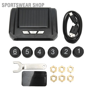  Sportswear Shop ระบบตรวจสอบความดันยางรถบรรทุก 6 ล้อระบบตรวจสอบ TPMS พลังงานแสงอาทิตย์แบบไร้สายพร้อมเซ็นเซอร์