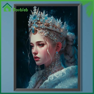 【Doub X ✮】ภาพวาดปักเพชร คริสตัล ทรงกลม ลายผู้หญิง 5D ขนาด 45X60 ซม. DIY สําหรับตกแต่งบ้าน ✮