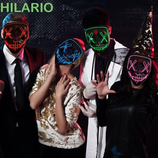 Hilario หน้ากากนีออน Led รูปดาบพิฆาตอสูร สําหรับตกแต่งปาร์ตี้ฮาโลวีน