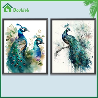 【Doub X ✮】ภาพวาดสีน้ํามัน ตามตัวเลข รูปนกยูง สําหรับตกแต่งผนังบ้าน DIY ✮