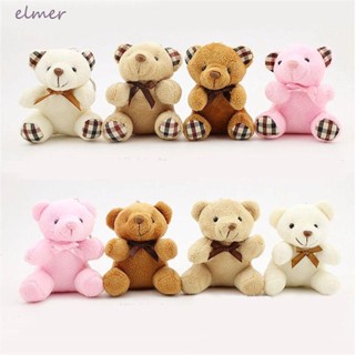 Elmer ตุ๊กตาหมี ผ้ากํามะหยี่ขนนิ่ม 8 ซม. อุปกรณ์เสริม สําหรับตกแต่งภายในรถยนต์