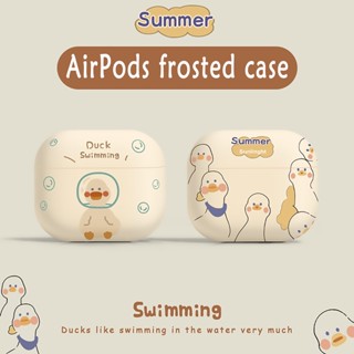 เคสหูฟัง ลายการ์ตูนเป็ดว่ายน้ํา สําหรับ AirPods 2023 AirPodsPro2 AirPods2gen