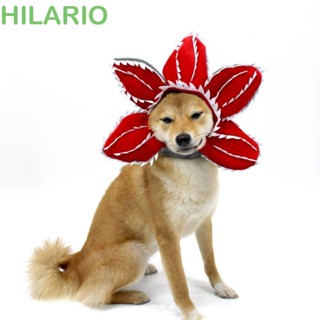 Hilario หมวกผ้ากํามะหยี่ขนนิ่ม ระบายอากาศ ปรับได้ สีแดง สําหรับสัตว์เลี้ยง สุนัข แมว