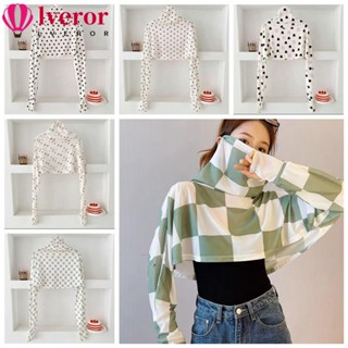 Lveror เสื้อแขนยาว ผ้าคลุมไหล่ กันแดด ป้องกันรังสียูวี แฟชั่นฤดูร้อน