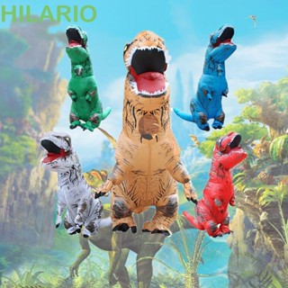 Hilario T-Rex เครื่องแต่งกายพองลม สําหรับผู้หญิง ผู้ชาย เป่าสัตว์ ชุดแฟนซี ชุดคอสเพลย์ ฮาโลวีน ปาร์ตี้