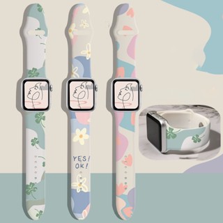 [Aimeidai] สายนาฬิกาข้อมือซิลิโคน ปรับได้ สําหรับ iWatch Series 7 6 5 4 3 2 1 SE 38 มม. 40 มม. 42 มม. 44 มม. 41 มม. 45 มม.