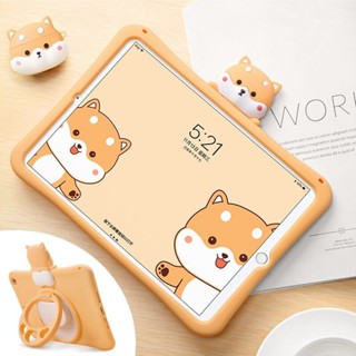 [Aimeidai] เคสแท็บเล็ต ลาย Akita Inu พร้อมขาตั้ง หมุนได้ สําหรับ iPad 2 3 4 Mini Air Pro Series