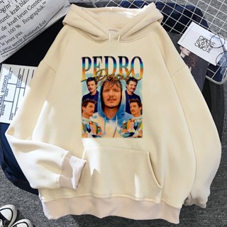 เสื้อกันหนาว มีฮู้ด ลายการ์ตูนอนิเมะ Pedro Pascal Kawaii สไตล์วินเทจ ฮาราจูกุ สําหรับผู้หญิง