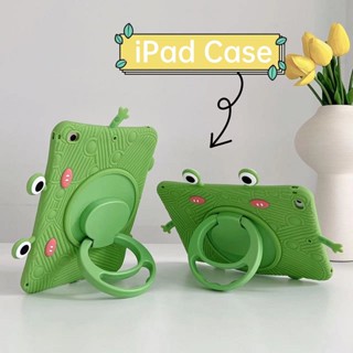 [Aimeidai] เคสแท็บเล็ต ลายกบน่ารัก พร้อมขาตั้ง หมุนได้ สําหรับ iPad 2 3 4 Mini Air Pro Series