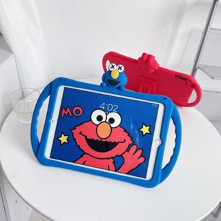 [Aimeidai] เคสแท็บเล็ต ลาย Sesame Street พร้อมที่จับ สําหรับ iPad 2 3 4 Mini Air Pro Series