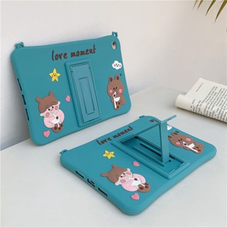 [Aimeidai] เคสแท็บเล็ต ซิลิโคน ลายหมี เด็กผู้หญิงน่ารัก พร้อมขาตั้ง สําหรับ iPad 2 3 4 Mini Air Pro Series