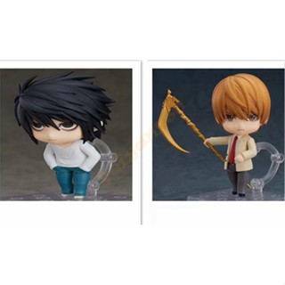 ใหม่ โมเดลฟิกเกอร์ PVC อนิเมะ DEATH NOTE Yagami Light L·Lawliet 2.0 Killer Mini Nendoroid 1160# 1200# 10 ซม.