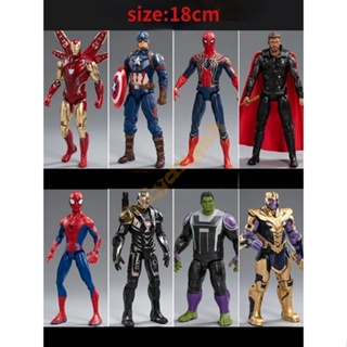 ใหม่ ฟิกเกอร์ Avengers Iron Man Spider-Man Thanos Hulk War Machine Thor Captain America Joints Are Movable Action Figure 24 ซม. ขยับได้ สําหรับเด็ก