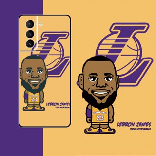 [Aimeidai] เคสโทรศัพท์มือถือ ซิลิโคน กันกระแทก ลายการ์ตูน NBA Star LeBron James สําหรับ Samsung S9 S10 S20 S20 FE S21 S22 Series