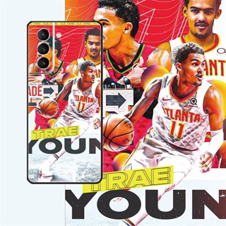 [Aimeidai] เคสโทรศัพท์มือถือ ซิลิโคน กันกระแทก พิมพ์ลาย NBA Star Trae Young สําหรับ Samsung S9 S10 S20 S20 FE S21 S22 Series