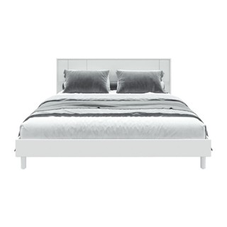 Koncept furniture เตียง 6 ฟุต รุ่น Pearliz สีขาว (190x209x100 ซม.)