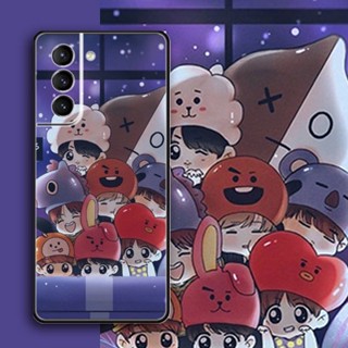 [Aimeidai] เคสโทรศัพท์มือถือ ซิลิโคน กันกระแทก พิมพ์ลาย BT21 สําหรับ Samsung S9 S10 S20 S21 S22