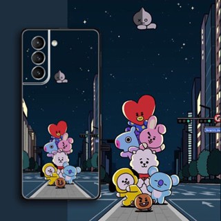 [Aimeidai] เคสโทรศัพท์ซิลิโคน กันกระแทก พิมพ์ลาย BT21 สําหรับ Samsung S9 S10 S20 S21 S2 Series