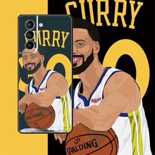 [Aimeidai] เคสโทรศัพท์ซิลิโคน กันกระแทก พิมพ์ลาย NBA Star Stephen Curry สําหรับ Samsung S9 S10 S20 S20 FE S21 S22 Series