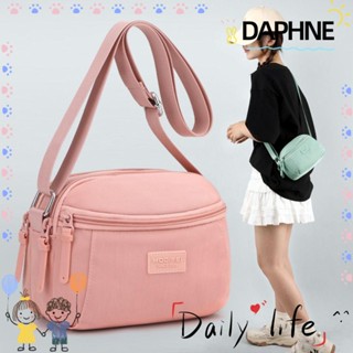 Daphne กระเป๋าสะพายไหล่ ผ้าไนล่อน ความจุขนาดใหญ่ สีพื้น สําหรับผู้หญิง