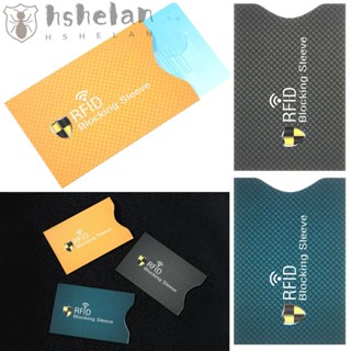 Hshelan กระเป๋าสตางค์ อลูมิเนียม กันขโมย สําหรับใส่บัตร ธนาคาร 5 ชิ้น