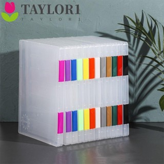 Taylor1 กล่องพลาสติก PP ใส กันฝุ่น ขนาด A4 อเนกประสงค์ กันน้ํา 12 สี สําหรับใส่จัดเก็บเอกสาร ใบเสร็จ