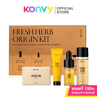Nacific Fresh Herb Origin KIT Set 4 Items นาซิฟิค เซทผลิตภัณฑ์ดูแลผิว เพื่อให้ความชุ่มชื้นและบำรุงผิว.