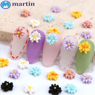 Martin เครื่องประดับเรซิ่น รูปดอกเดซี่ ขนาดเล็ก สามมิติ สําหรับตกแต่งเล็บ DIY