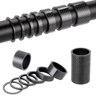 BLOOMZO 5 ชิ้น/เซ็ต จักรยาน Stem Washer คาร์บอนไฟเบอร์ ultralight, อุปกรณ์เสริมสำหรับ.Handlebar Stem