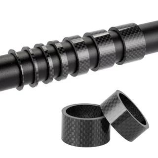 BLOOMZO 5 ชิ้น/เซ็ต จักรยาน Stem Washer คาร์บอนไฟเบอร์ ultralight, อุปกรณ์เสริมสำหรับ.Handlebar Stem