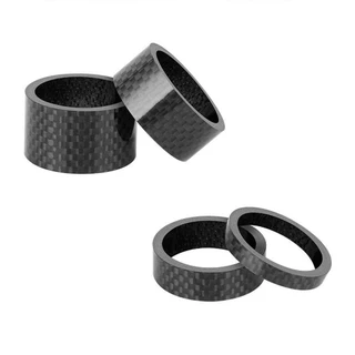 BLOOMZO 5 ชิ้น/เซ็ต จักรยาน Stem Washer คาร์บอนไฟเบอร์ ultralight, อุปกรณ์เสริมสำหรับ.Handlebar Stem