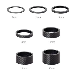BLOOMZO 5 ชิ้น/เซ็ต จักรยาน Stem Washer คาร์บอนไฟเบอร์ ultralight, อุปกรณ์เสริมสำหรับ.Handlebar Stem