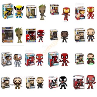 ใหม่ ฟิกเกอร์ Funko Pop Marvel Avengers 4 Captain America Iron Man Spider Man Thor Thanos สําหรับของขวัญ