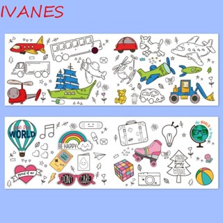 Ivanes สติกเกอร์ระบายสี รูปกราฟฟิติ DIY สําหรับเด็กอนุบาล