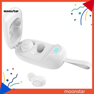 Moo LB60 หูฟังอินเอียร์ บลูทูธไร้สาย 50 องศา ชาร์จซ้ําได้ พร้อมจอแสดงผลพลังงาน