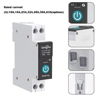 สวิตช์ควบคุมวงจรเบรกเกอร์อัจฉริยะ 1P Din Rail 10-63A Tuya Zigbee สําหรับบ้าน