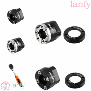 Lanfy ฝาครอบข้อเหวี่ยงจักรยาน อะลูมิเนียมอัลลอย น้ําหนักเบา 1 ชุด|เครื่องมือขี่จักรยาน ความแข็งสูง