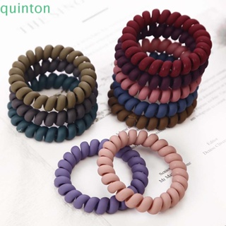 Quinton ยางรัดผม แบบยืดหยุ่น ขนาดใหญ่ สีพื้น สําหรับผู้หญิง 5 ชิ้น