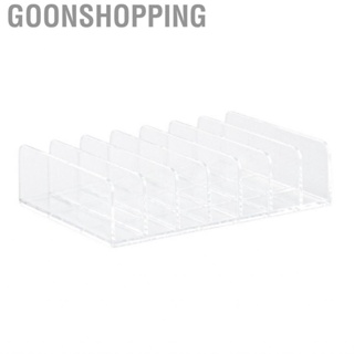 Goonshopping Makeup Palette Holder  Plastic Easy Cleaning Eyeshadow Palettes Organizer Transparent Space Saving High  for Home Bathroom Countertops Vanities