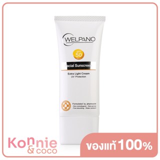 Welpano Facial Sunscreen Extra Light Cream UV Protection SPF50/PA+++ 30g.