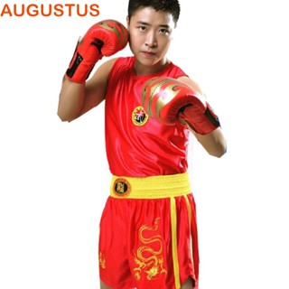 Augustus MMA กางเกงขาสั้น และเสื้อยืด ลายมังกร สําหรับฝึกมวยไทย