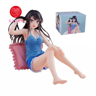 Barry ฟิกเกอร์ PVC รูปการ์ตูนอนิเมะ Sakurajima Mai ท่านั่ง กางเกงขาสั้น 9 ซม. สีฟ้า อุปกรณ์เสริม สําหรับคอสเพลย์